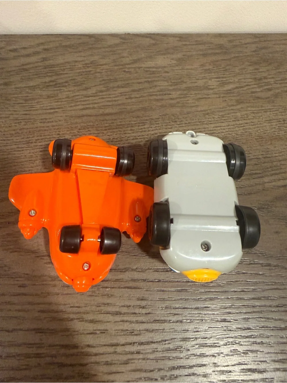 Little People Vehicles Yellow Taxi Cab Orange Airplane Red with Eyes 2001